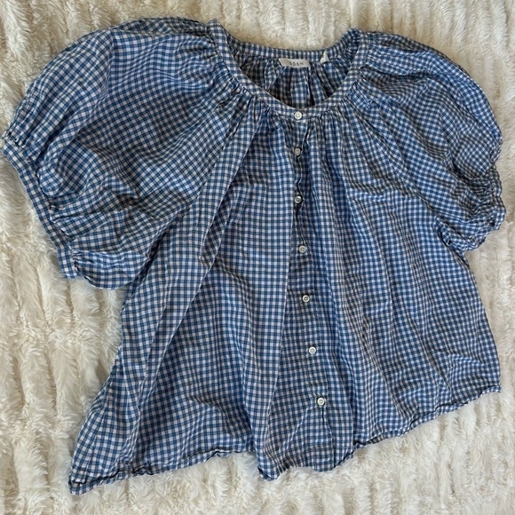 Doen June Top in Blue Gingham - Picture 6 of 8